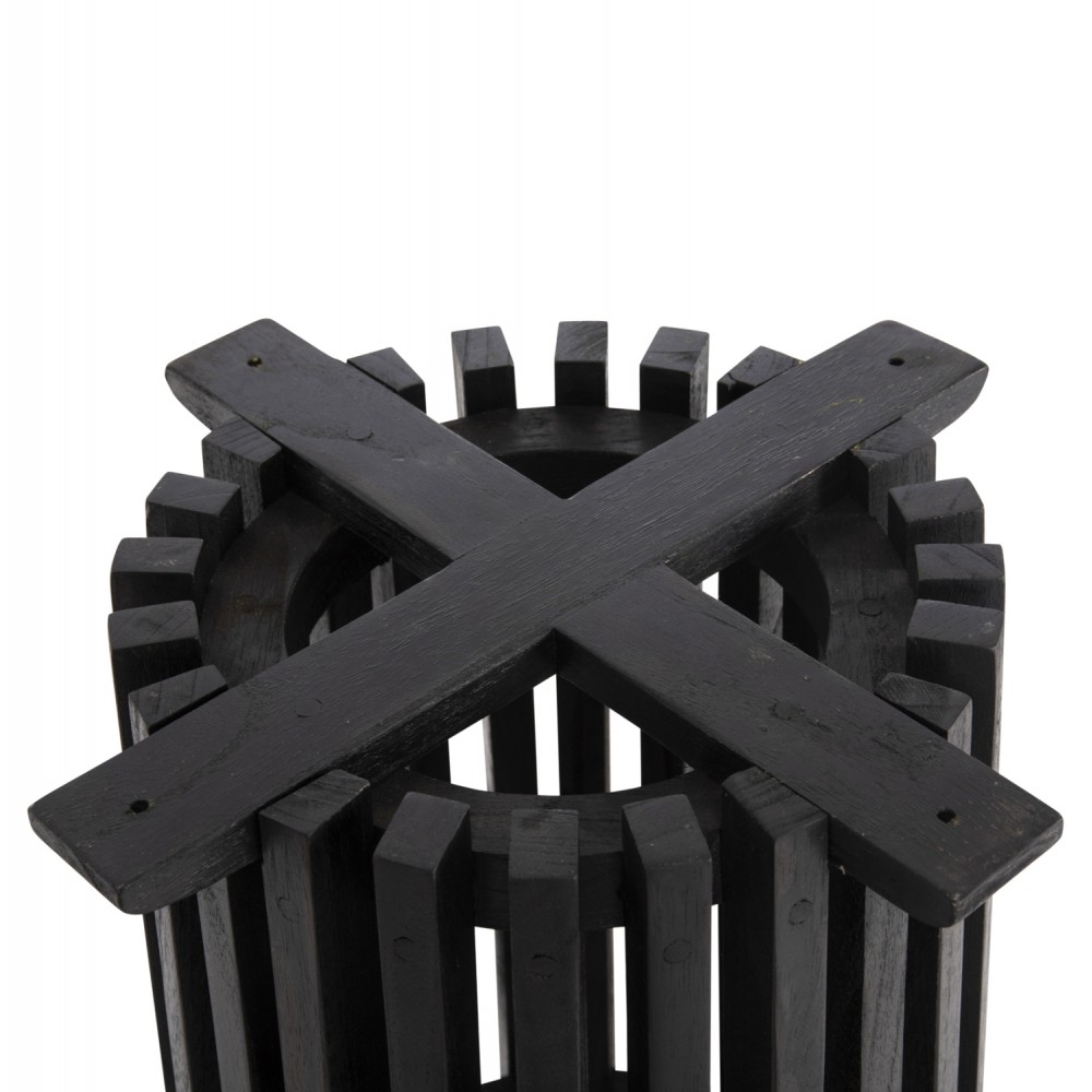 Βάση μπαρ "FRANTZ" από ξύλο σε χρώμα μαύρο Φ40x90