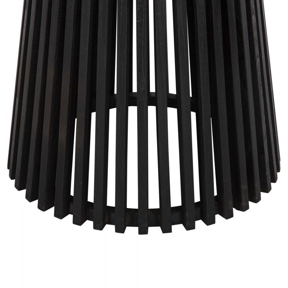 Τραπέζι τραπεζαρίας "FRANTZ" από ξύλο σε χρώμα μαύρο Φ120X76,5