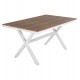 Τραπέζι ''TAWNEE'' από αλουμίνιο/ξύλο σε λευκό/φυσικό χρώμα 150x89,5x73