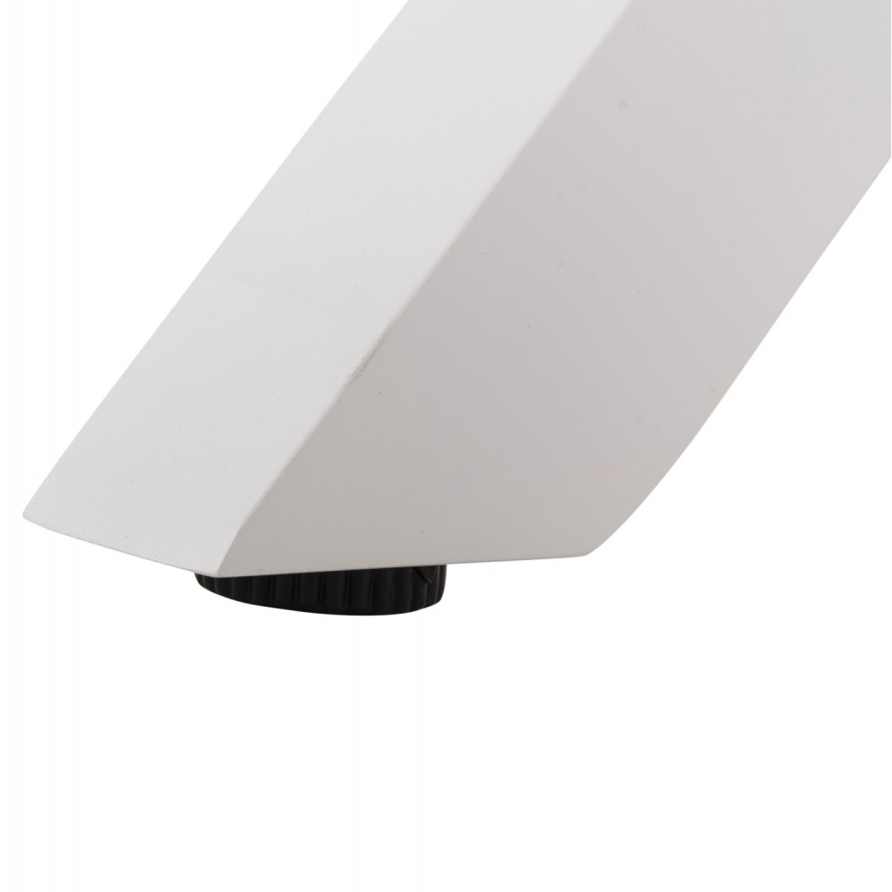 Τραπέζι ''TAWNEE'' από αλουμίνιο/ξύλο σε λευκό/φυσικό χρώμα 150x89,5x73