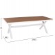 Τραπέζι ''TAWNEE'' από αλουμίνιο/ξύλο σε λευκό/φυσικό χρώμα 219,5x89,5x73