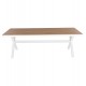 Τραπέζι ''TAWNEE'' από αλουμίνιο/ξύλο σε λευκό/φυσικό χρώμα 219,5x89,5x73