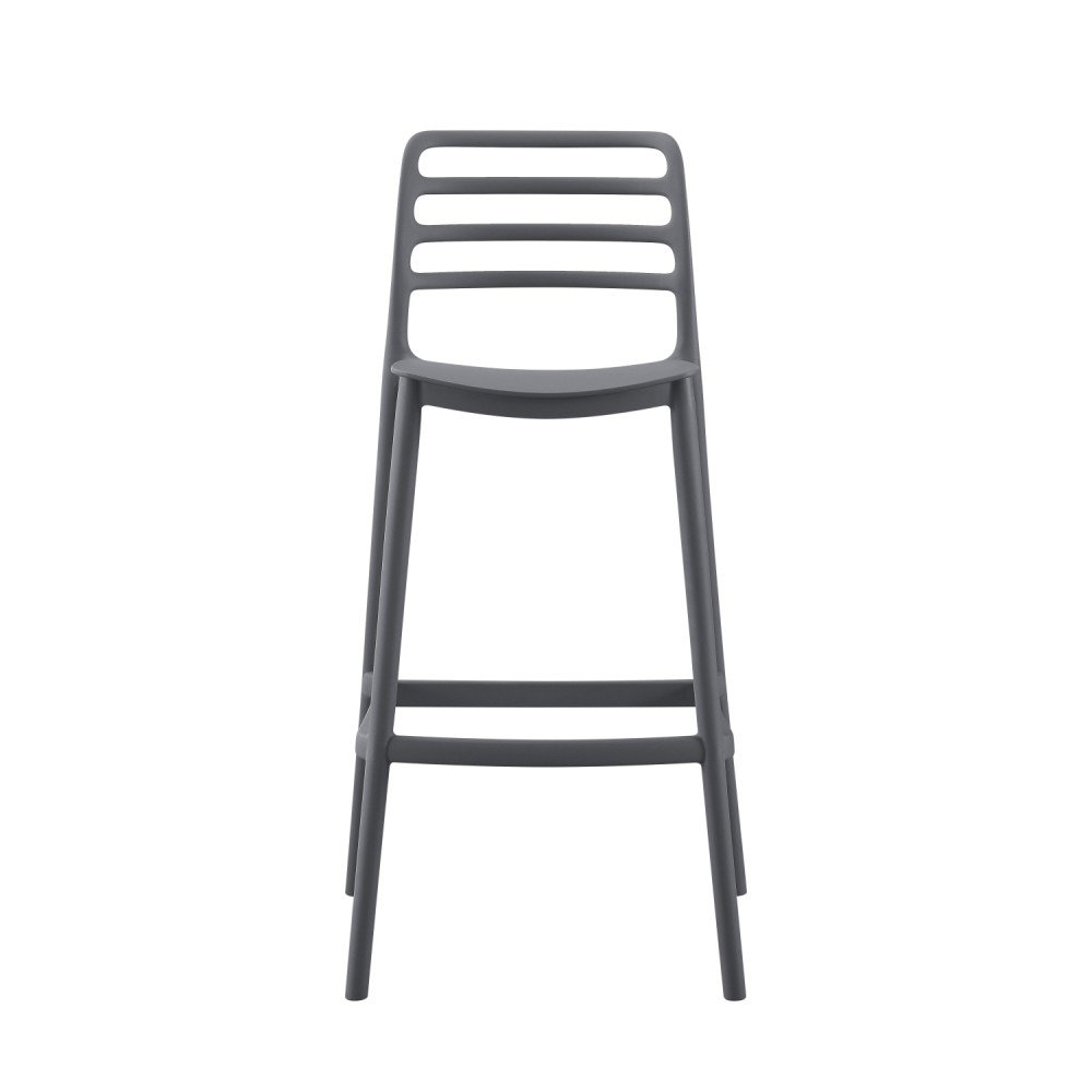 Σκαμπό μπαρ "SNOD" από πολυπροπυλένιο σε χρώμα γκρι 37,2x50x101,5