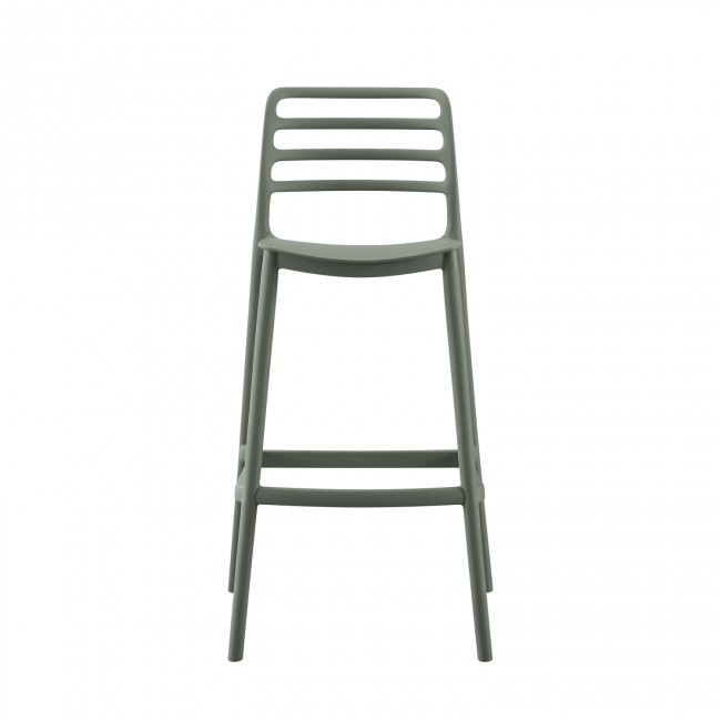 Σκαμπό μπαρ "SNOD" από πολυπροπυλένιο σε χρώμα olive green 37,2x50x101,5