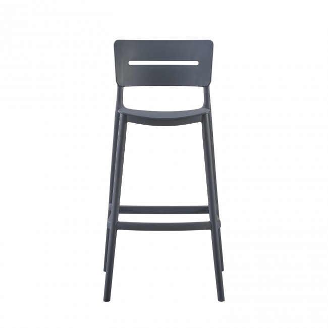 Σκαμπό μπαρ "SNOD2" από πολυπροπυλένιο σε χρώμα γκρι 37,2x50x101,5