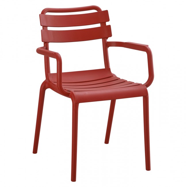 Πολυθρόνα "PHILLY" από πολυπροπυλένιο σε χρώμα κόκκινο