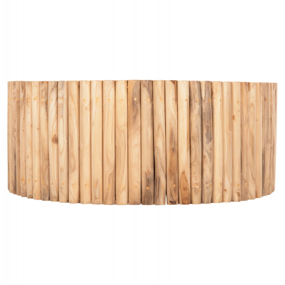 Τραπέζι σαλονιού "COOTER" από ξύλο σε χρώμα φυσικό Φ100x40