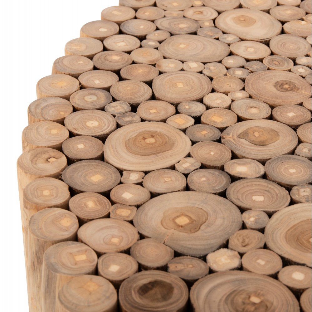 Τραπέζι σαλονιού "COOTER" από ξύλο σε χρώμα φυσικό Φ100x40