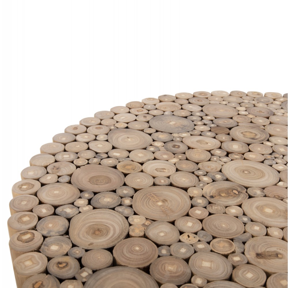 Τραπέζι σαλονιού "COOTER" από ξύλο σε χρώμα φυσικό Φ80x50