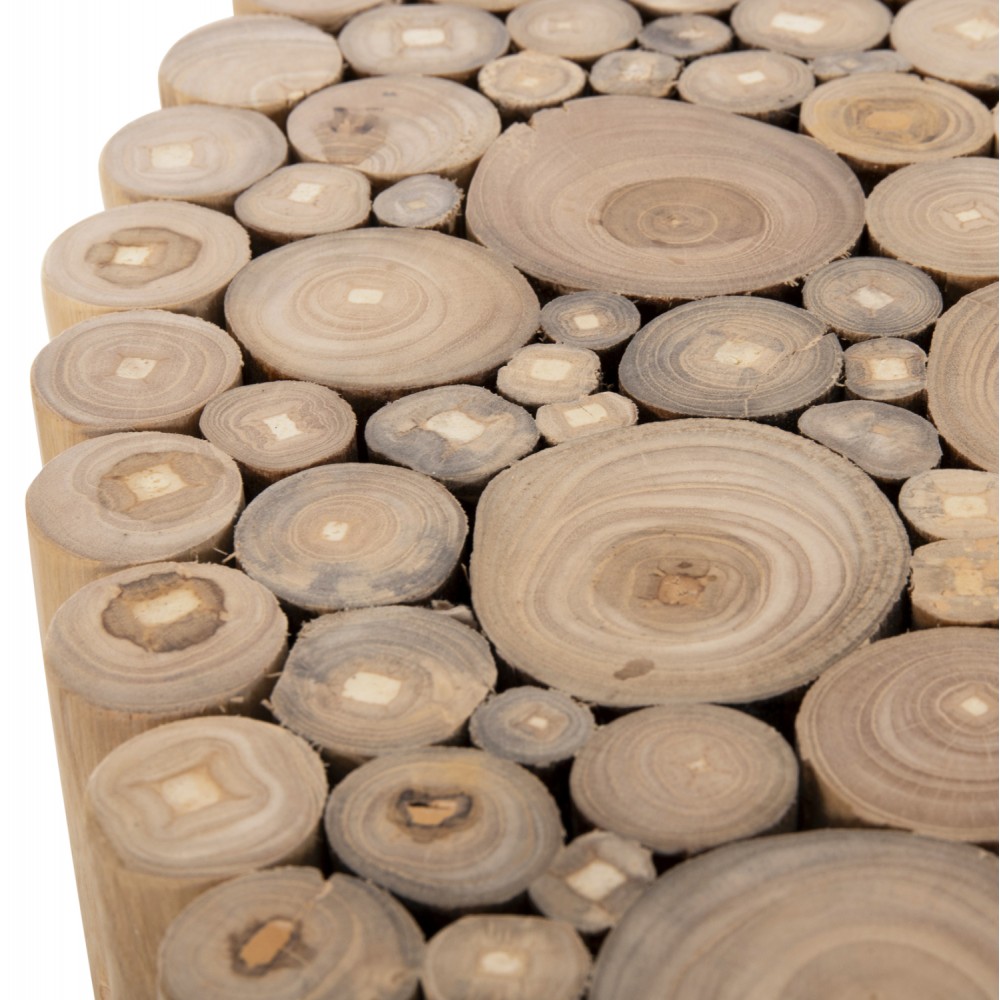 Τραπέζι σαλονιού "COOTER" από ξύλο σε χρώμα φυσικό Φ80x50