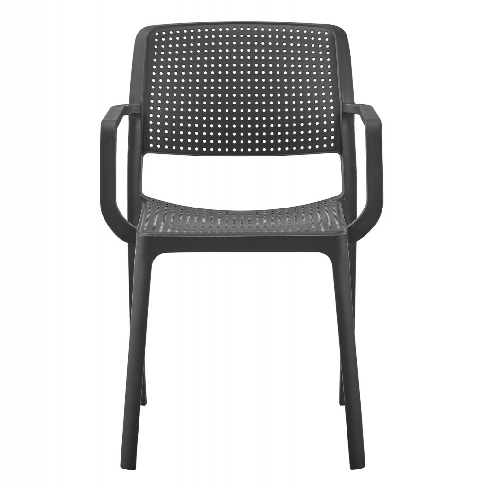 Πολυθρόνα "COMFEE" από πολυπροπυλένιο σε χρώμα μαύρο 54x57x83