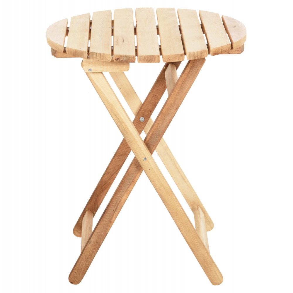 Τραπέζι σκηνοθέτη "ΛΗΜΝΟΣ" από ξύλο μασίφ σε χρώμα φυσικό Φ60x76