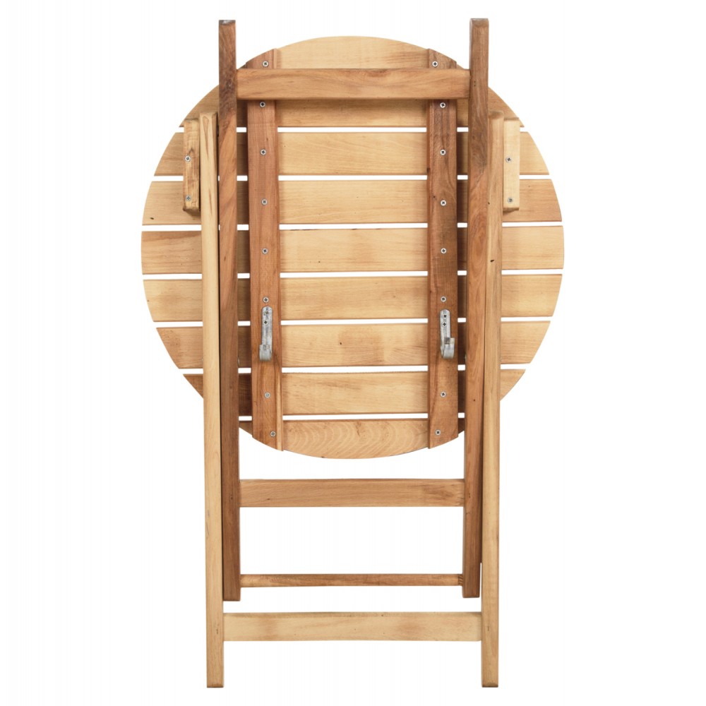 Τραπέζι σκηνοθέτη "ΛΗΜΝΟΣ" από ξύλο μασίφ σε χρώμα φυσικό Φ60x76