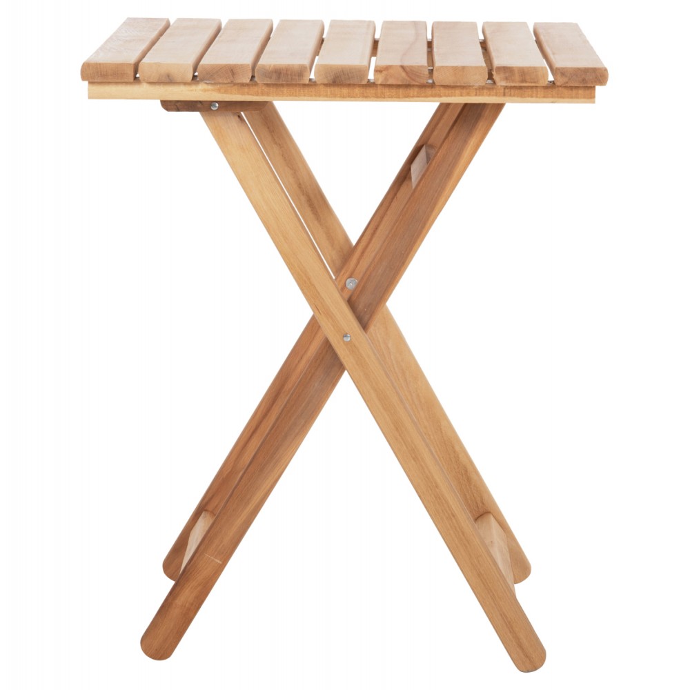 Τραπέζι σκηνοθέτη "ΛΗΜΝΟΣ" από ξύλο μασίφ σε χρώμα φυσικό 60x60x75