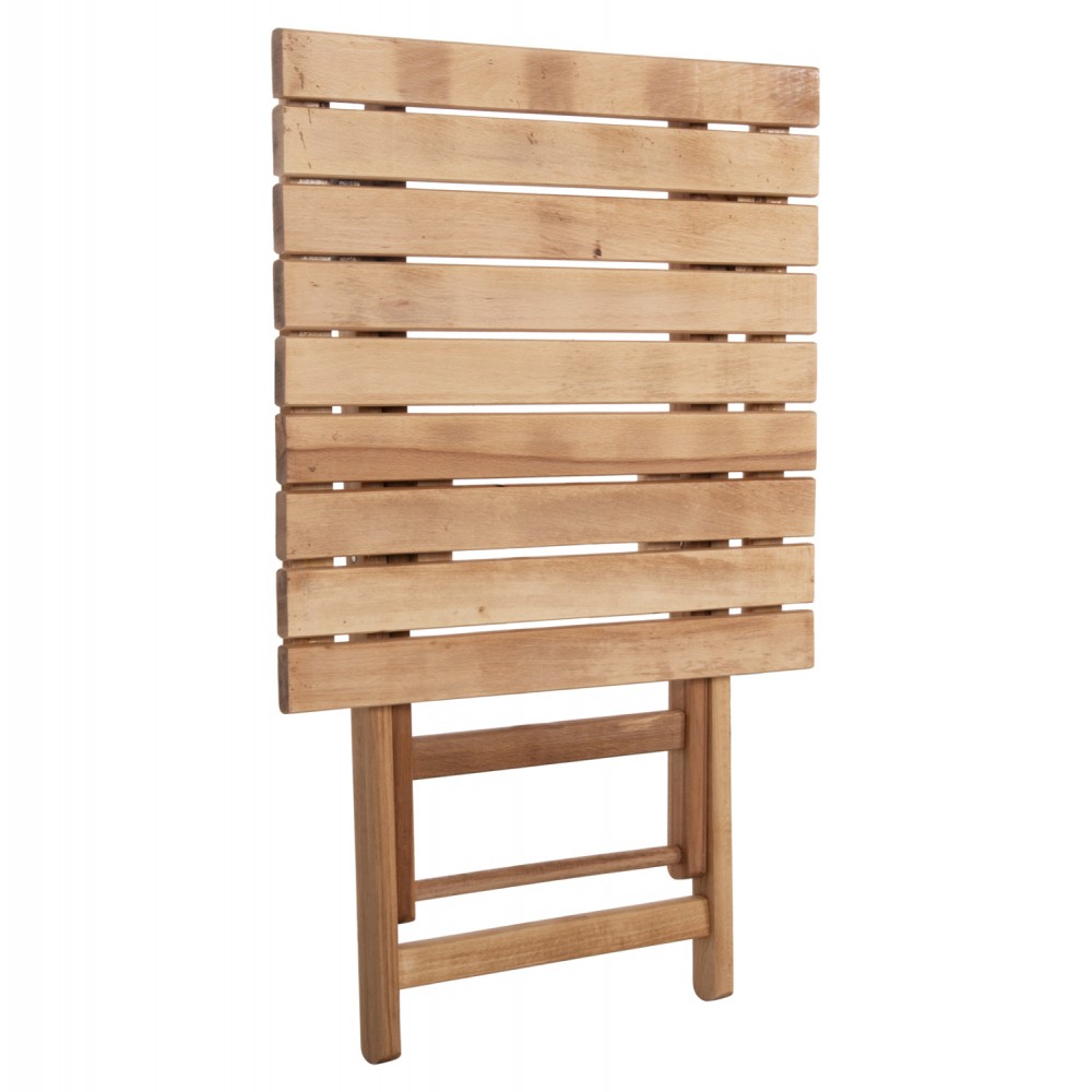 Τραπέζι σκηνοθέτη "ΛΗΜΝΟΣ" από ξύλο μασίφ σε χρώμα φυσικό 60x60x75