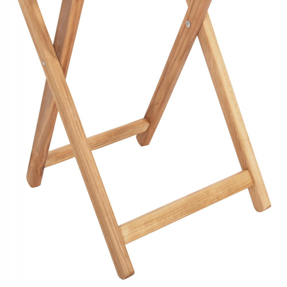 Τραπέζι σκηνοθέτη "ΛΗΜΝΟΣ" από ξύλο μασίφ σε χρώμα φυσικό 60x60x75