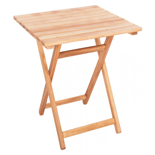 Τραπέζι σκηνοθέτη "ΛΗΜΝΟΣ" από ξύλο μασίφ σε χρώμα φυσικό 60x60x75