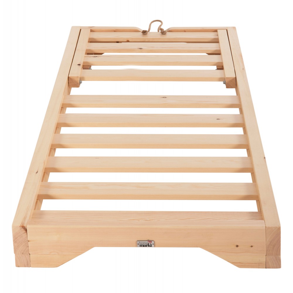 Ξαπλώστρα επαγγελματική "IKARIA" από ξύλο σε χρώμα φυσικό 80x208x32-100