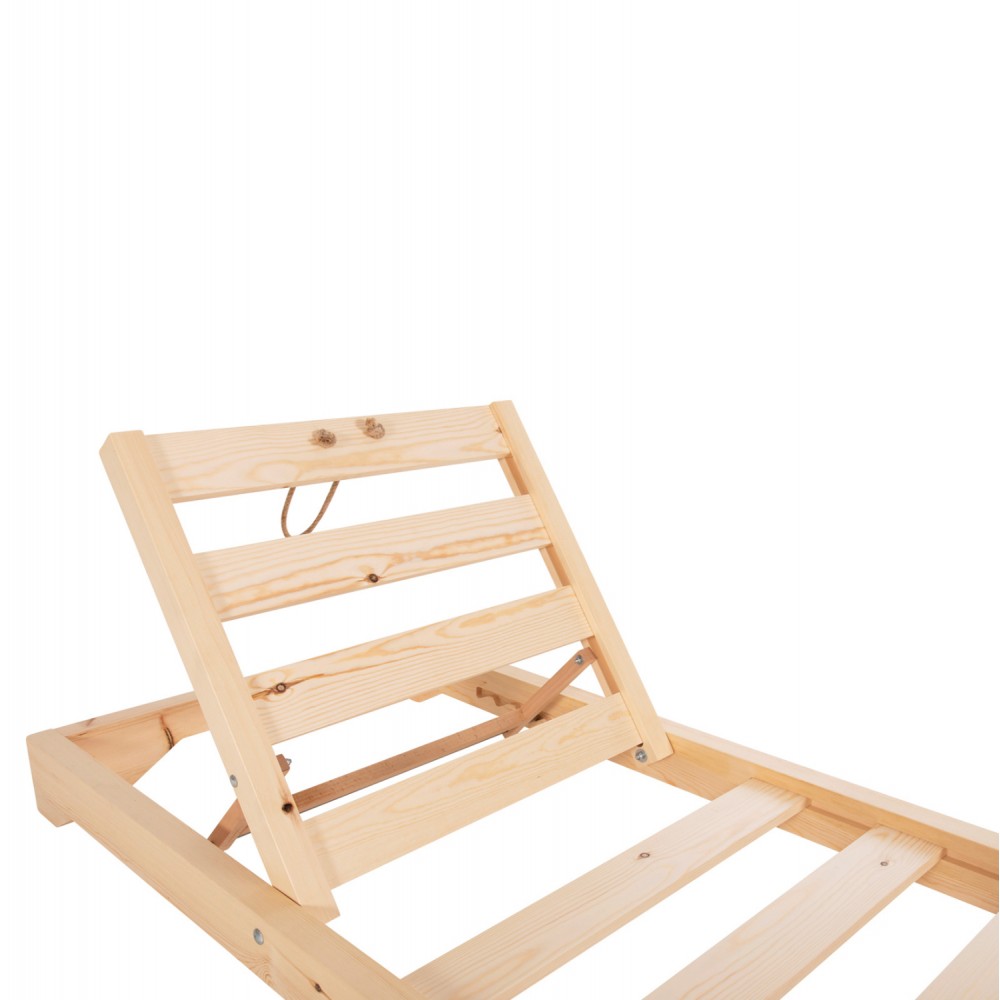 Ξαπλώστρα επαγγελματική "IKARIA" από ξύλο σε χρώμα φυσικό 80x208x32-100