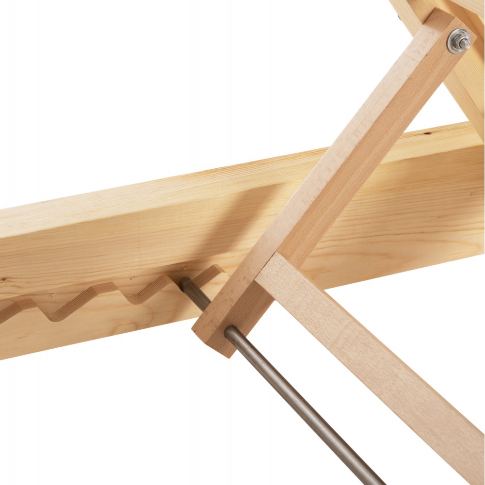 Ξαπλώστρα επαγγελματική "IKARIA" από ξύλο σε χρώμα φυσικό 80x208x32-100