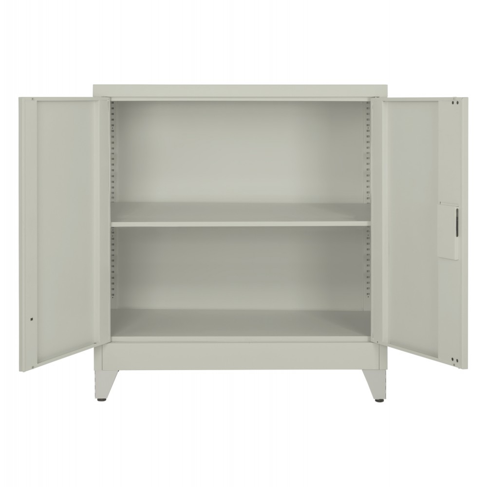 Ντουλάπα "DURON" μεταλλική δίφυλλη σε χρώμα γκρι 90x40x100