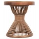 Τραπέζι βοηθητικό "CIRCE" από rattan σε χρώμα καφέ Φ40x45,5