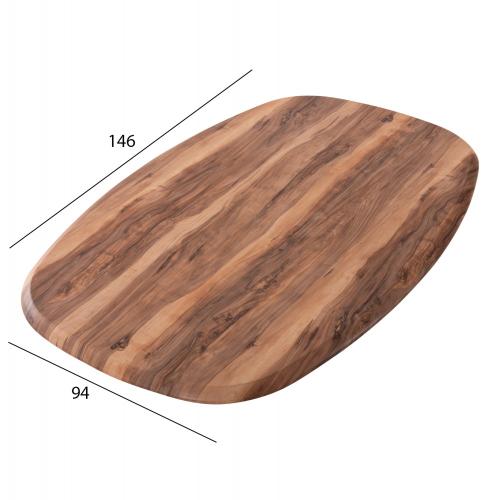 Επιφάνεια τραπεζιού από werzalit σε χρώμα καρυδί 146X94