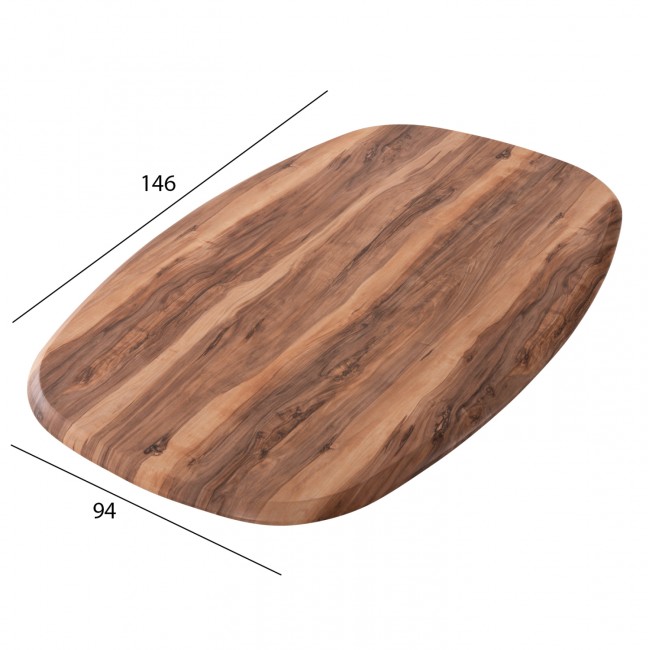 Επιφάνεια τραπεζιού από werzalit σε χρώμα καρυδί 146X94