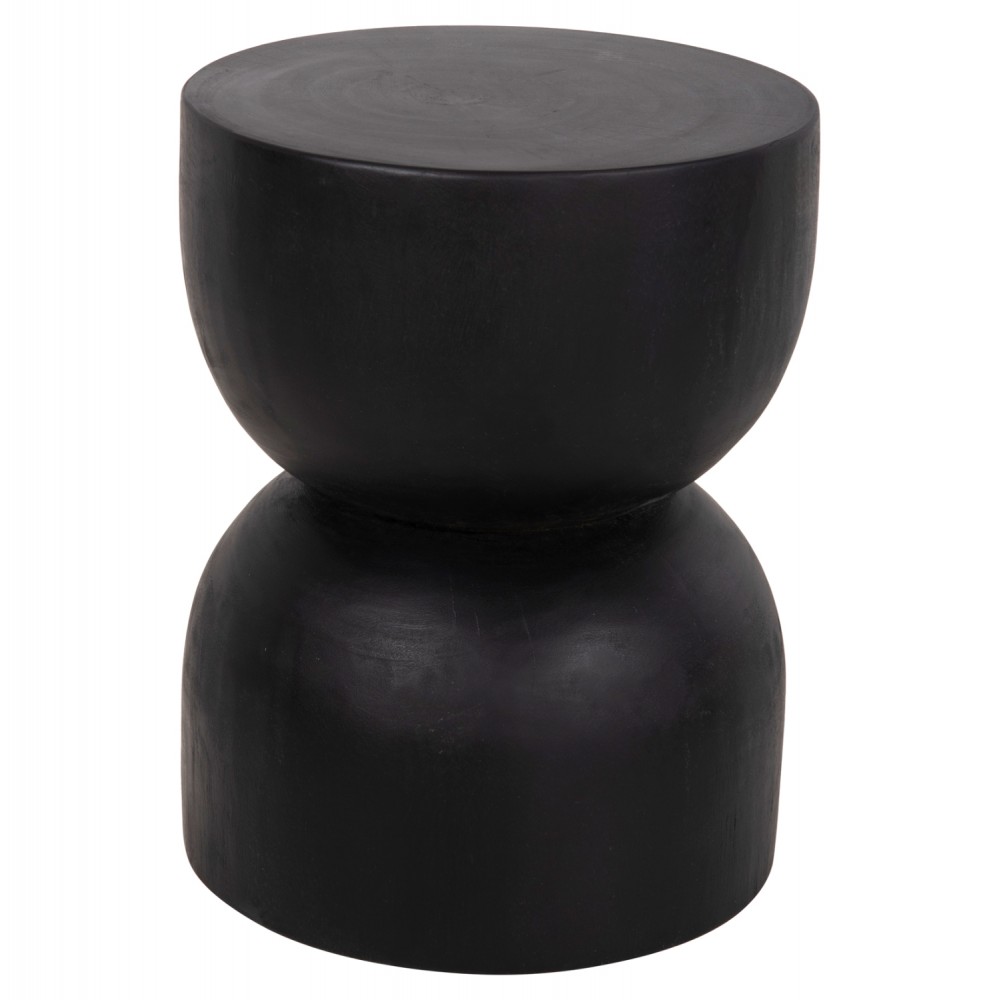 Σκαμπό "FEBRY" από ξύλο σε χρώμα μαύρο Φ35x45