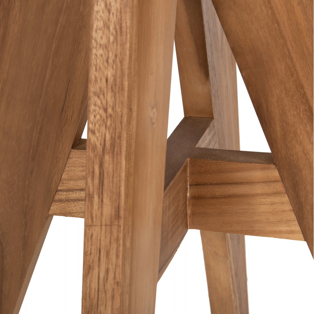 Τραπέζι τετράγωνο ''LEO'' από ξύλο σε φυσικό χρώμα 60x60x75