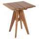 Τραπέζι τετράγωνο ''LEO'' από ξύλο σε φυσικό χρώμα 60x60x75
