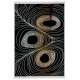 Χαλί "JOSIANE" με κρόσια από πολυεστέρα σε χρώμα μαύρο/γκρι/χρυσό 180X280