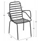Πολυθρόνα "FREE" από μέταλλο σε χρώμα μαύρο 61x53x87