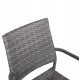 Πολυθρόνα "MORNER" από μέταλλο/wicker σε χρώμα γκρι 55x58x87