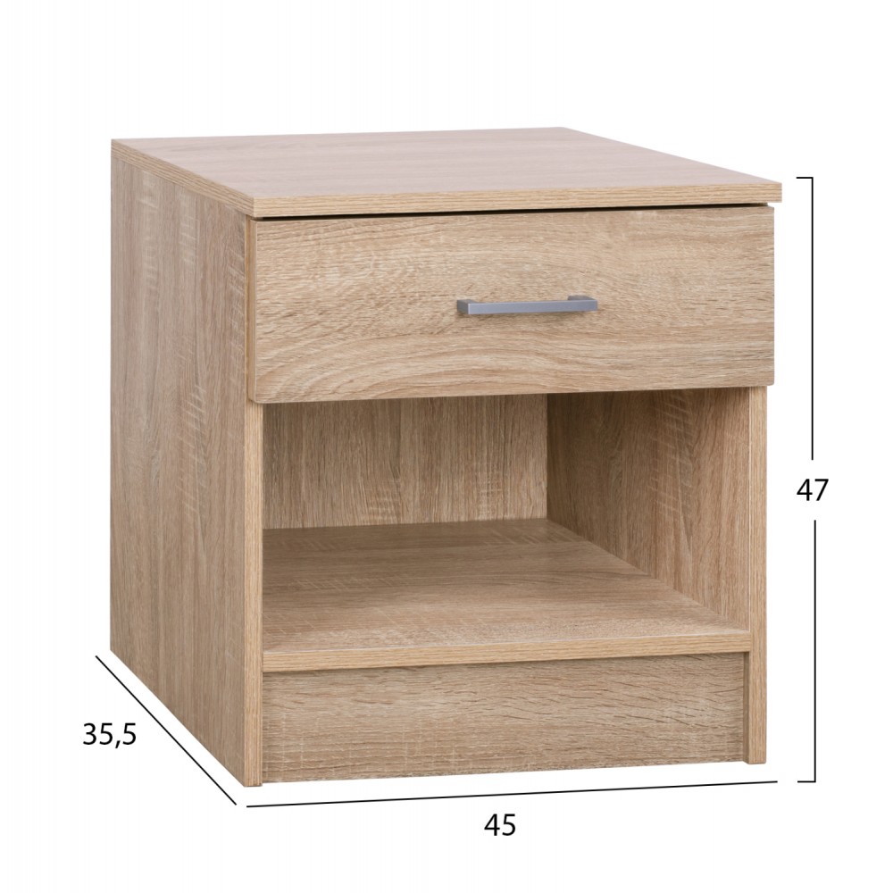 Σετ φοιτητικό πακέτο 5τμχ σε χρώμα σονόμα/μαύρο/γκρι 160x214x97