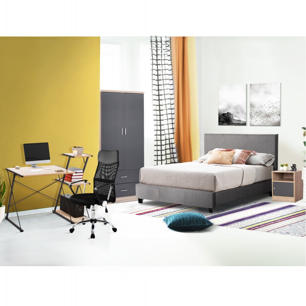 Σετ φοιτητικό πακέτο 6τμχ σε χρώμα σονόμα/μαύρο/γκρι 160x214x97