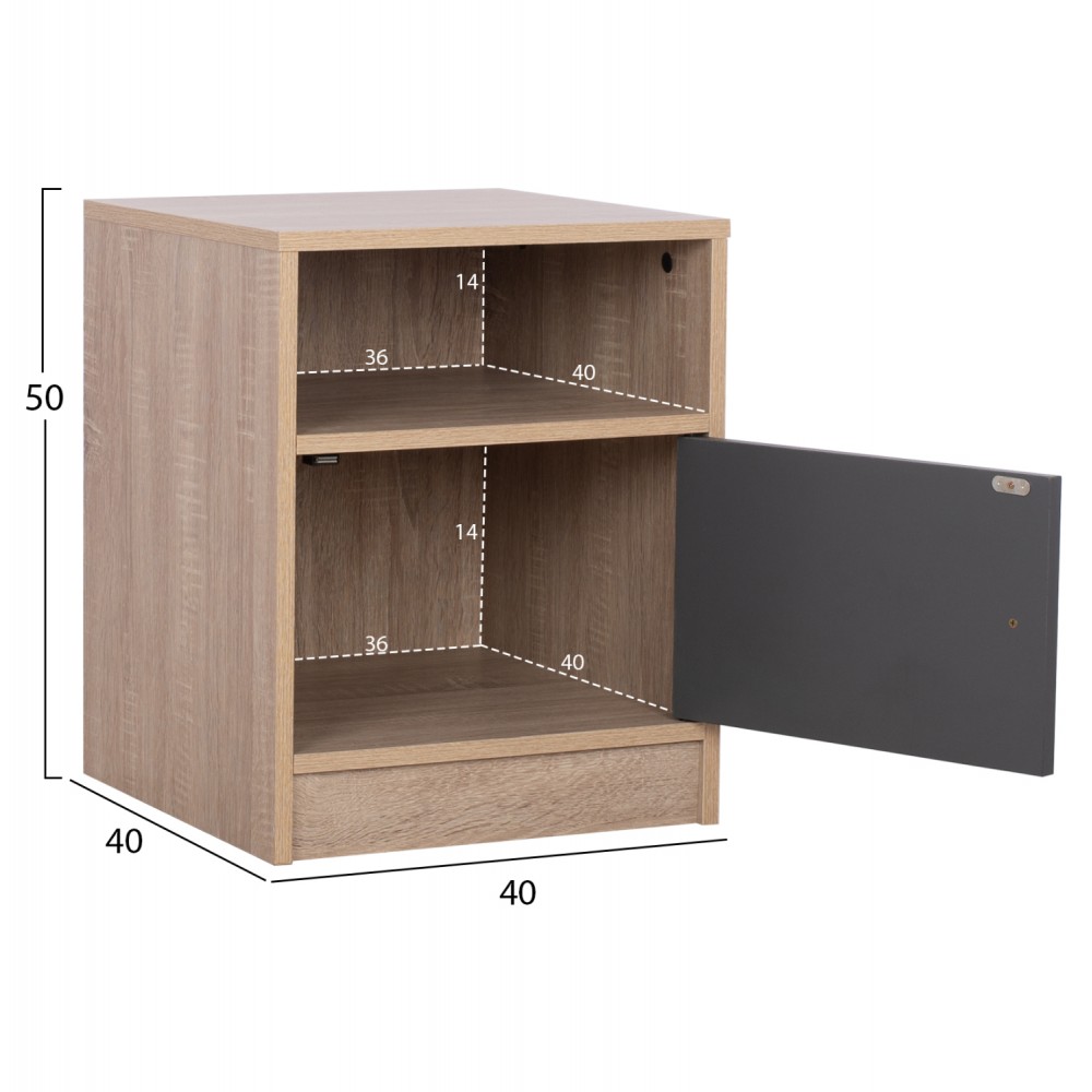 Σετ φοιτητικό πακέτο 6τμχ σε χρώμα σονόμα/μαύρο/γκρι 160x214x97