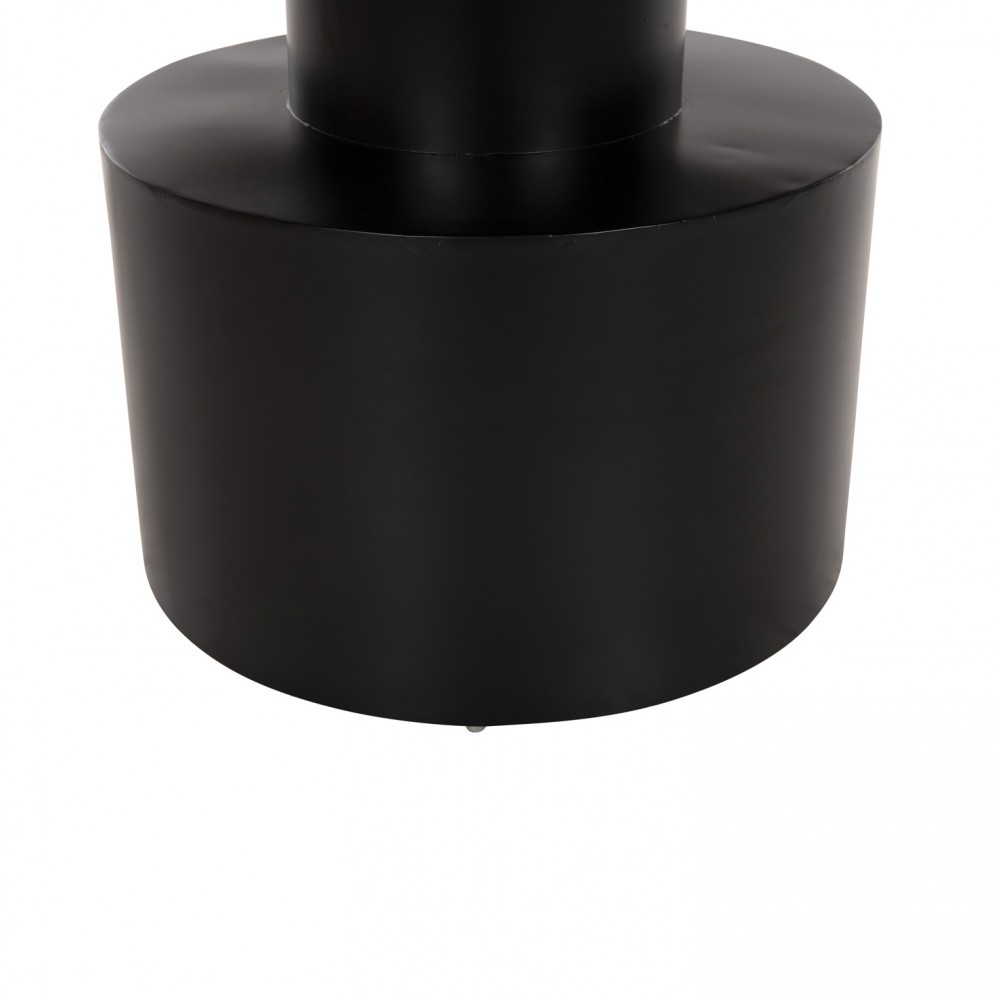 Τραπέζι σαλονιού "CUTTY" από μέταλλο σε χρώμα μαύρο/χάλκινο Φ76x45,5