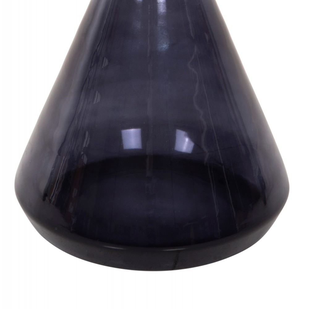 Τραπέζι βοηθητικό "DEMMY" από μέταλλο/γυαλί σε χρώμα χρυσό/μαύρο/μωβ Φ41x48