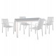 Σετ εξωτερικού χώρου "BRONCA" 5τμχ από μέταλλο/αλουμίνιο σε λευκό χρώμα 150x90x75