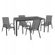Σετ εξωτερικού χώρου "LEOFER" 5τμχ από μέταλλο/textilene σε γκρι χρώμα 150x90x75