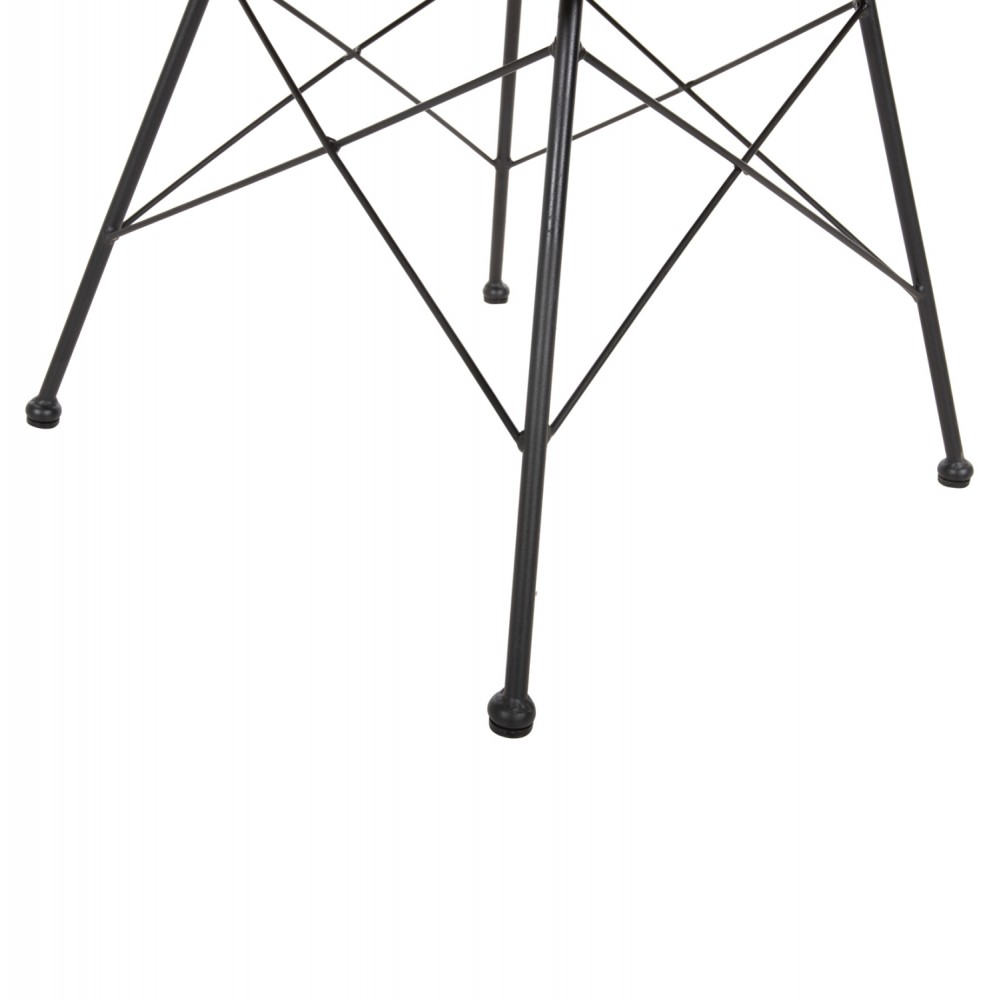 Καρέκλα "ALLEGRA" από μέταλλο/wicker σε χρώμα μαύρο/μπεζ 46x59x83