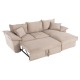 Γωνιακός καναπές-κρεβάτι "ALDO" από mdf/ύφασμα σε μπεζ χρώμα 256x159x87