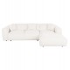 Γωνιακός καναπές "BRICKEN" με δεξιά γωνία από mdf/ύφασμα σε εκρού χρώμα 282x160x72