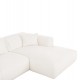 Γωνιακός καναπές "BRICKEN" με δεξιά γωνία από mdf/ύφασμα σε εκρού χρώμα 282x160x72