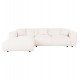 Γωνιακός καναπές "BRICKEN" με αριστερή γωνία από mdf/ύφασμα σε εκρού χρώμα 282x160x72