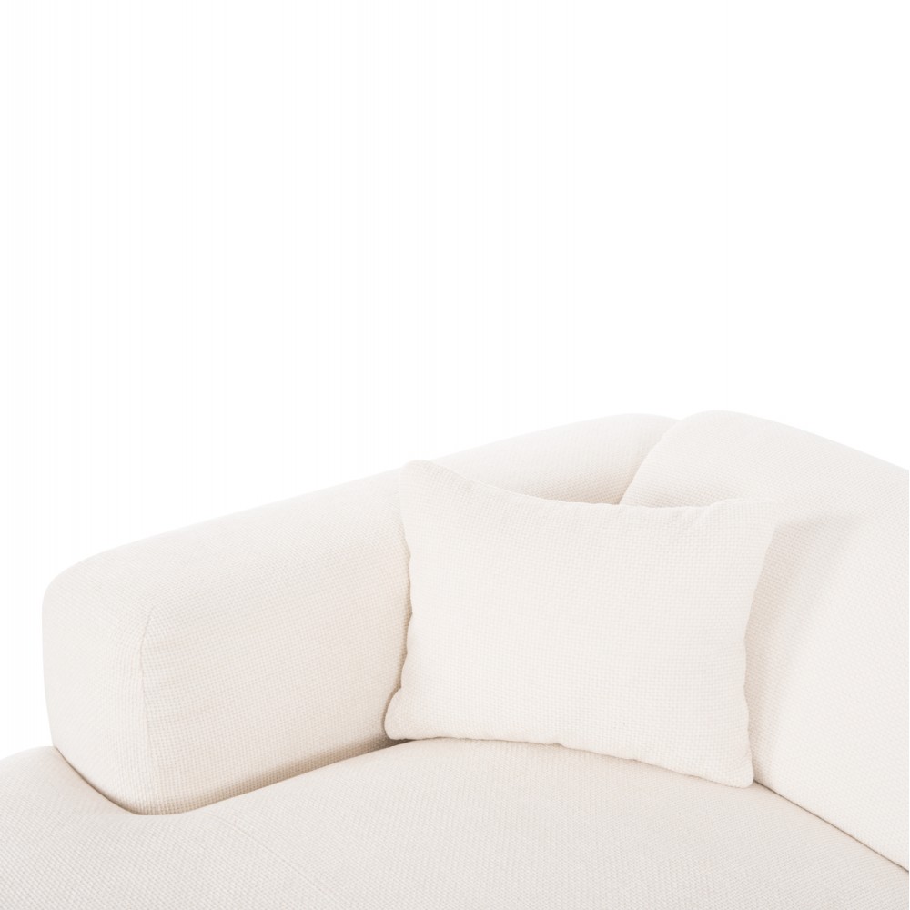 Γωνιακός καναπές "BRICKEN" με αριστερή γωνία από mdf/ύφασμα σε εκρού χρώμα 282x160x72