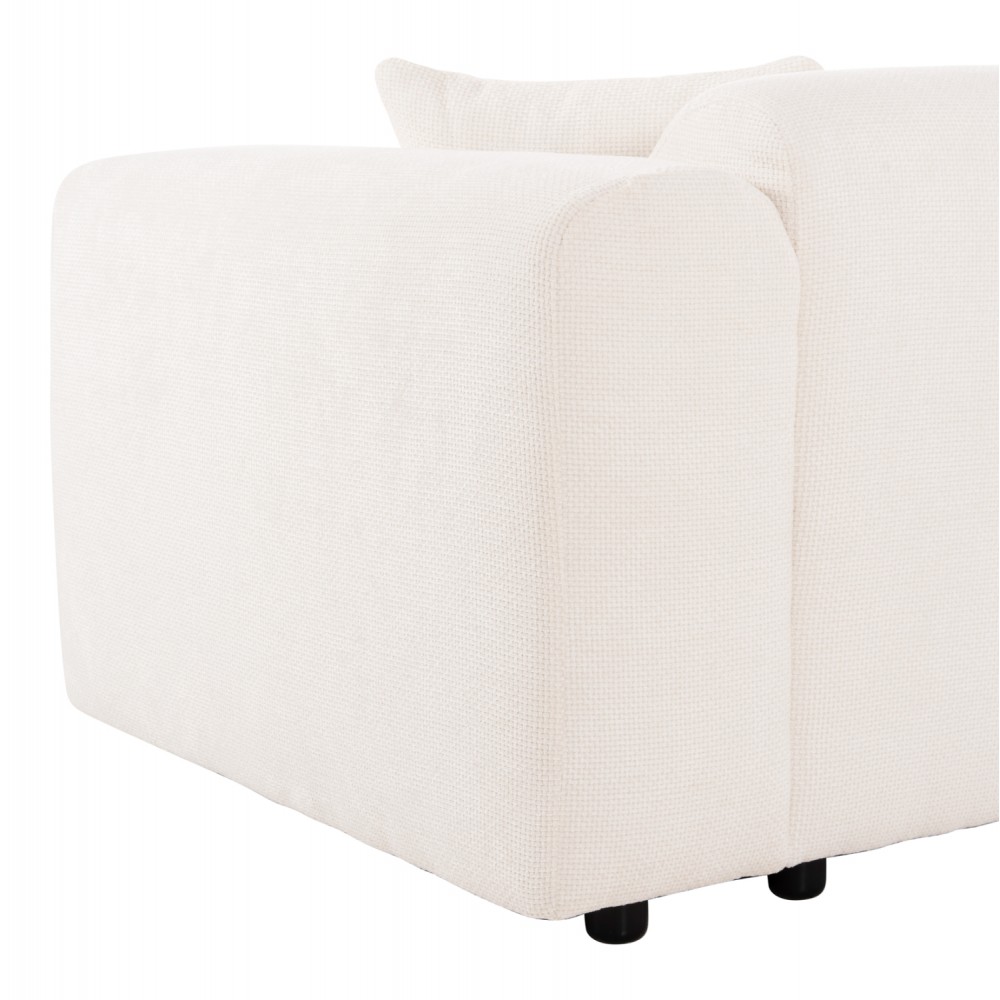 Γωνιακός καναπές "BRICKEN" με αριστερή γωνία από mdf/ύφασμα σε εκρού χρώμα 282x160x72