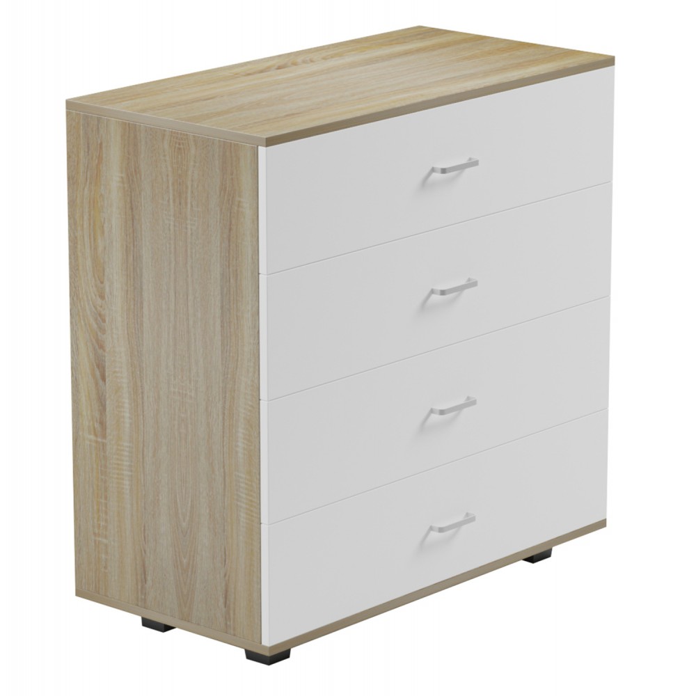 Συρταριέρα με 4 συρτάρια σε sonoma χρώμα 80x40x83