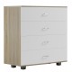 Συρταριέρα με 4 συρτάρια σε sonoma χρώμα 80x40x83
